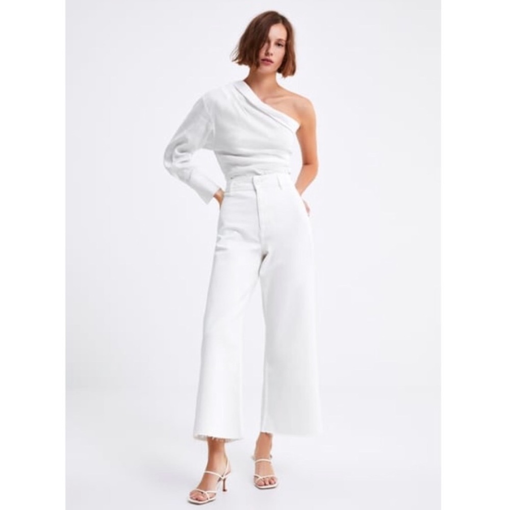 Zara straight leg wide jeans